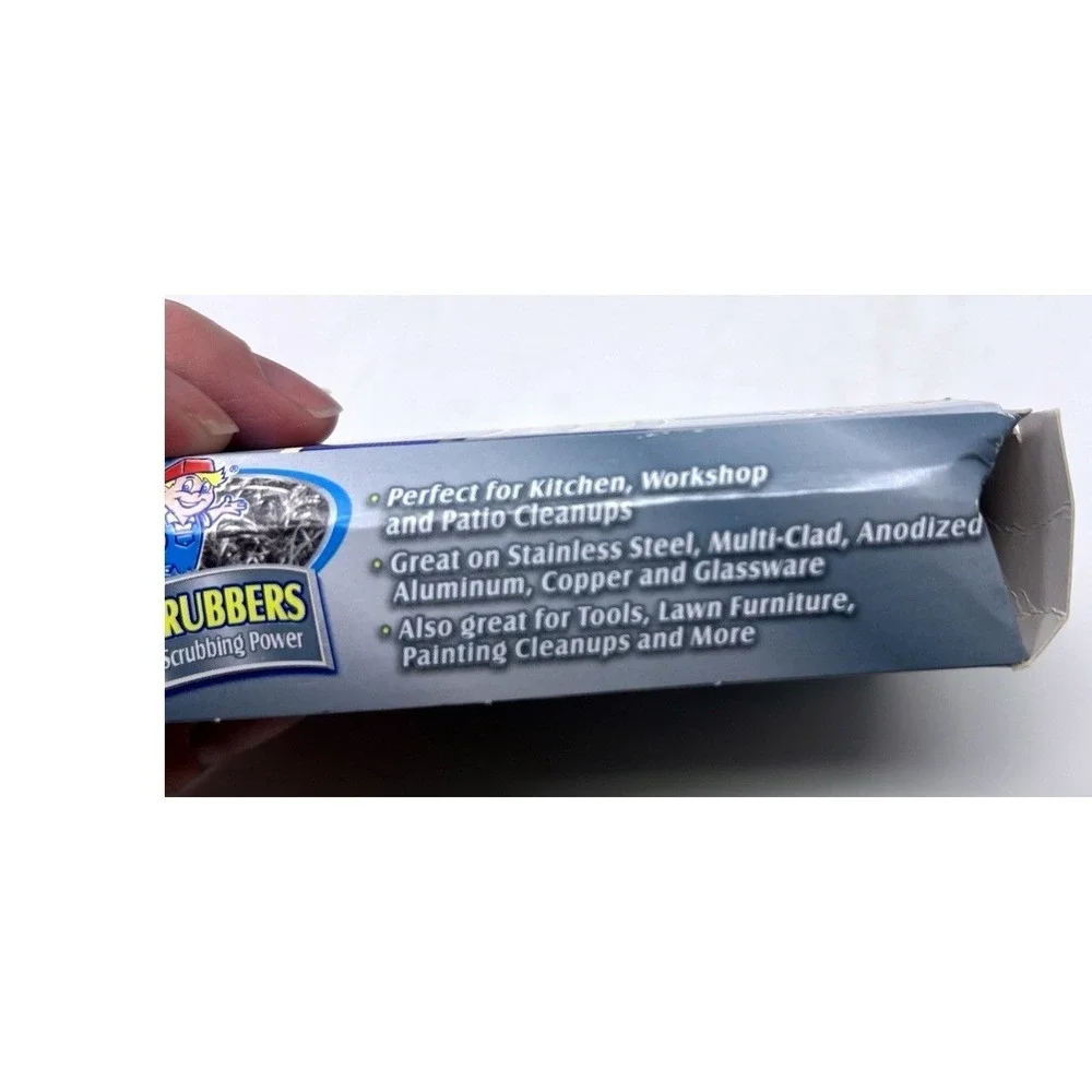 7 Chore‎ Boy Stainless Steel Scrubbers 2 pack = 14 scrubbers Outer Box Crushed